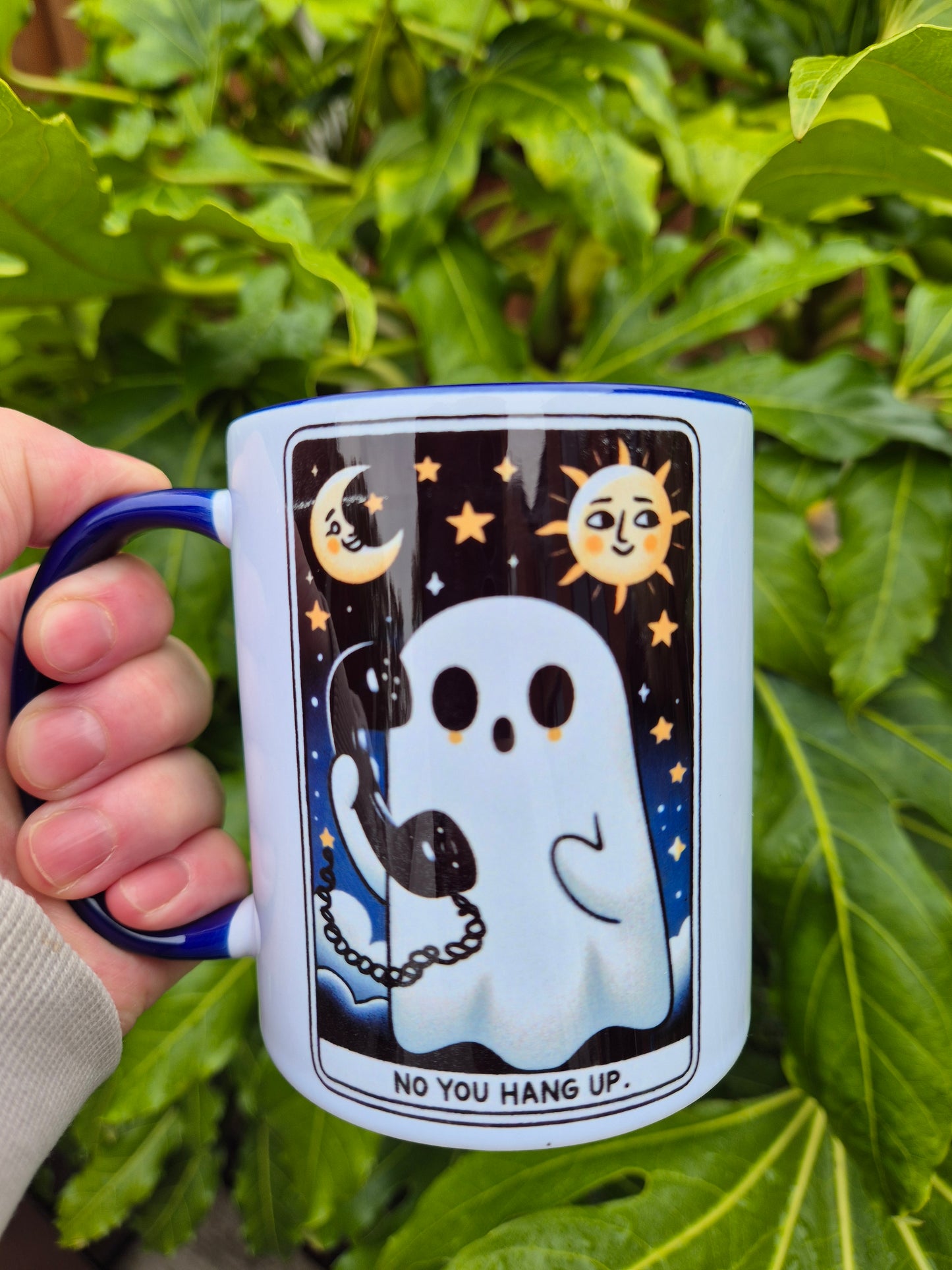 No You Hang Up Spooky Tarot Mug