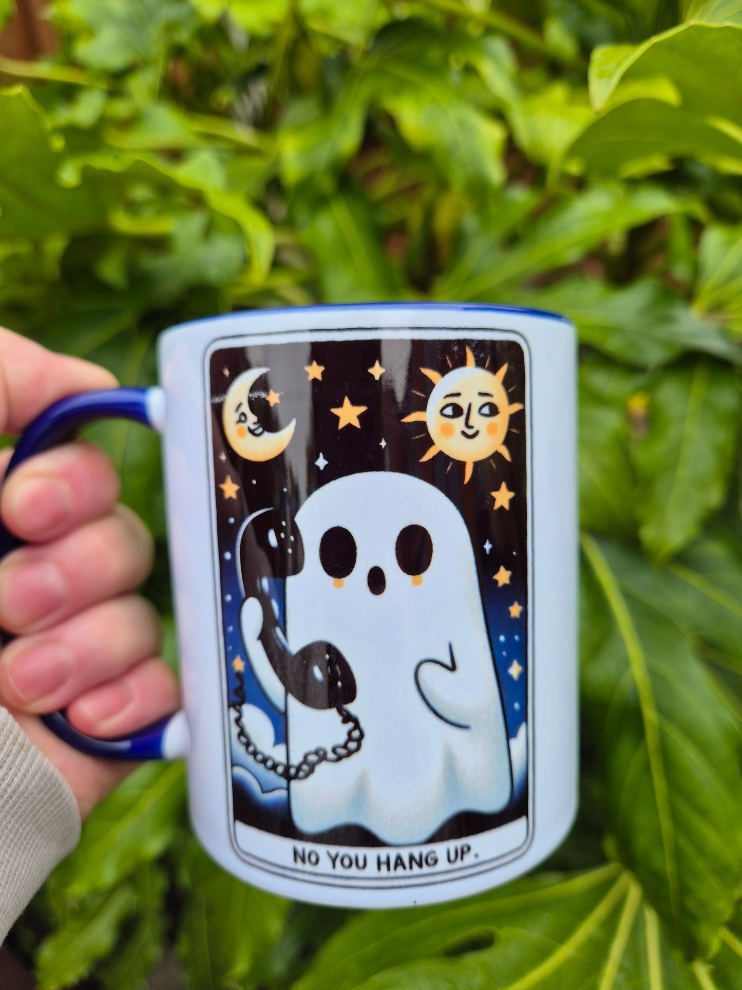 No You Hang Up Spooky Tarot Mug