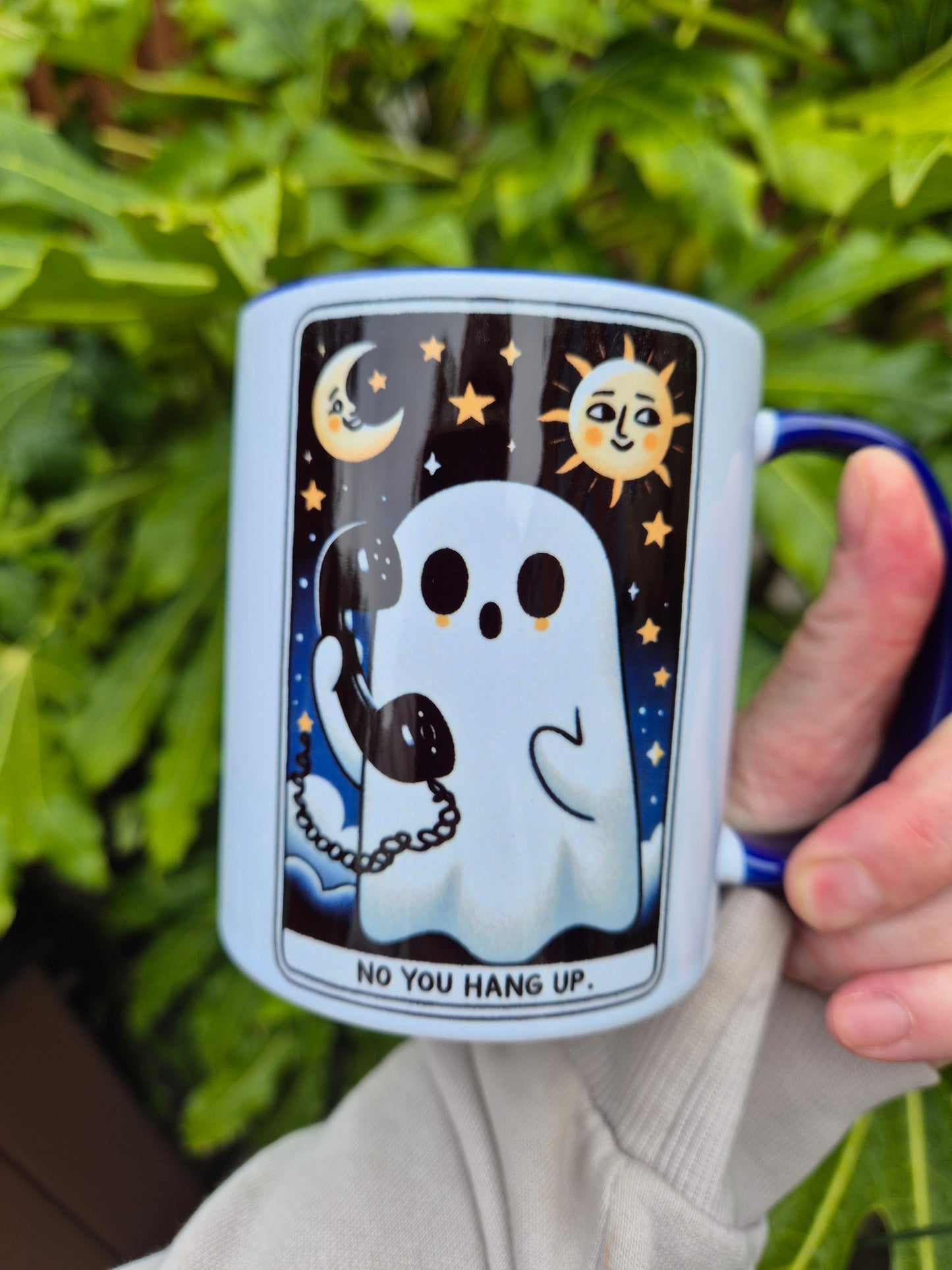 No You Hang Up Spooky Tarot Mug