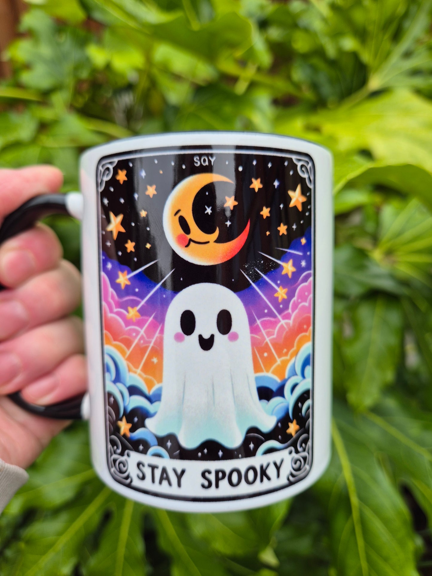 Spooky Ghost Tarot Card Mug