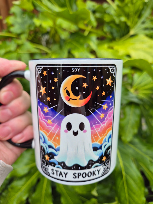Spooky Ghost Tarot Card Mug