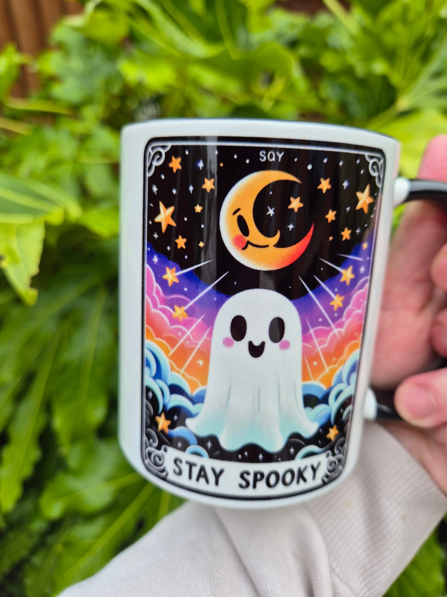 Spooky Ghost Tarot Card Mug