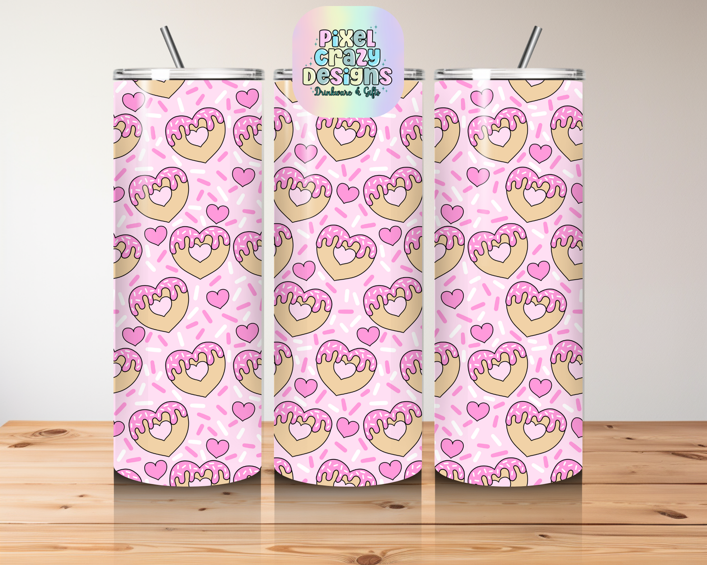 Donut Hearts 15oz & 20oz Tumbler