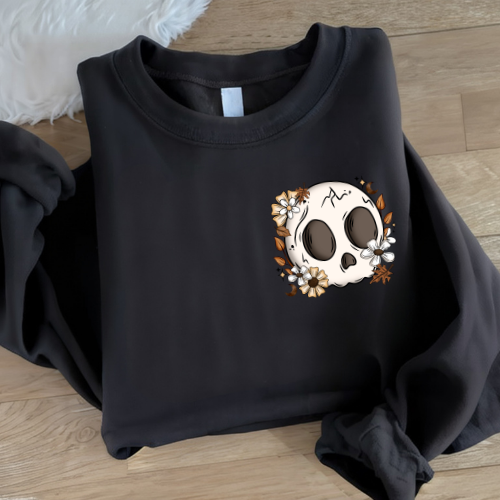 Floral Skull Sweatshirt