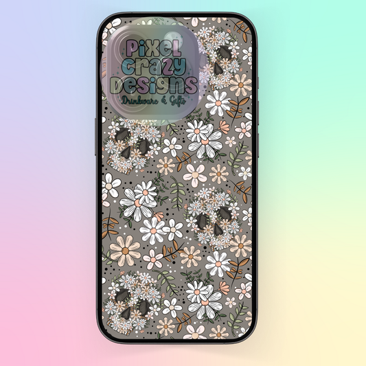 Floral Skellie Phone Case