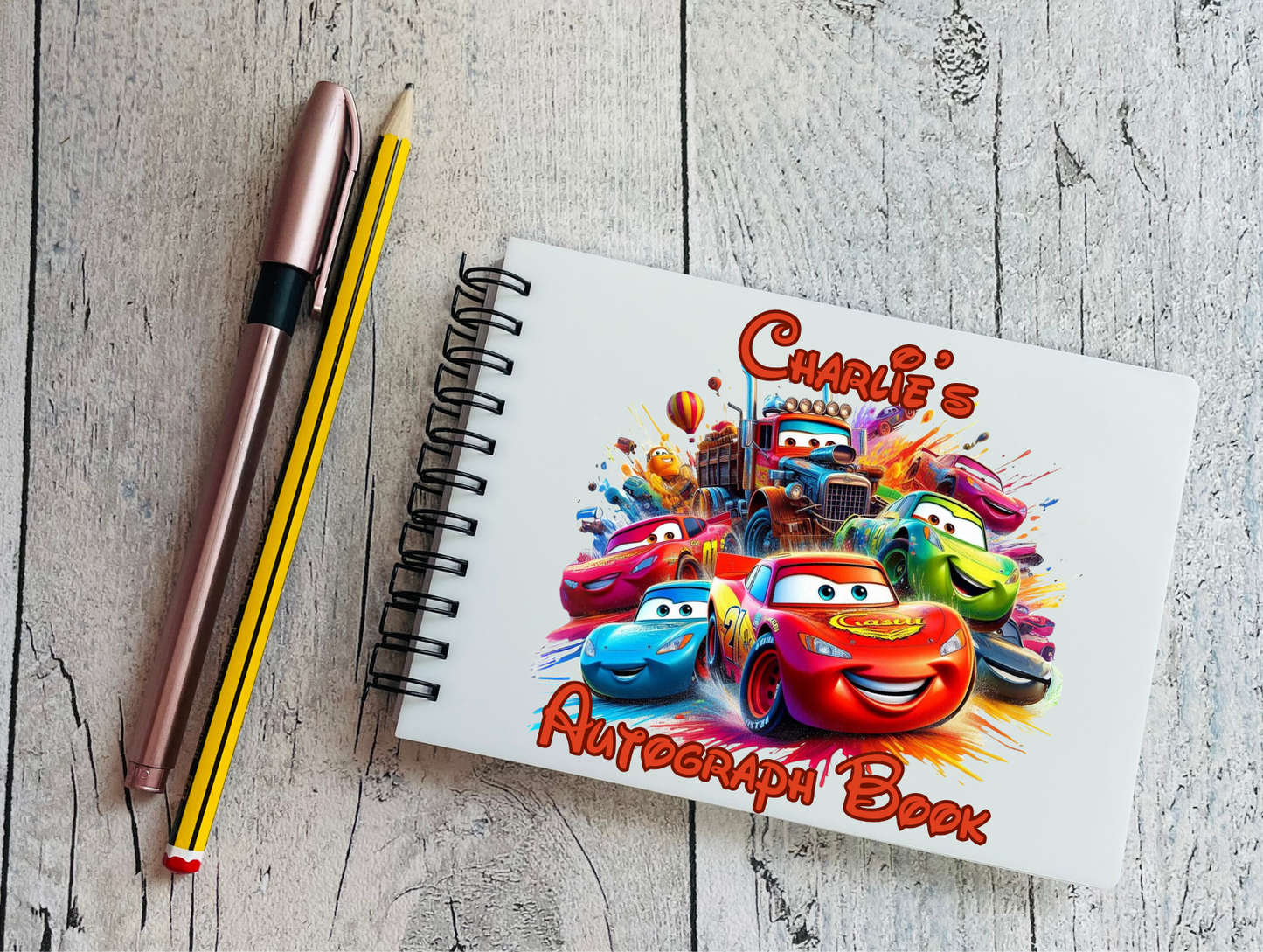 Personalised Cars Autograph Book