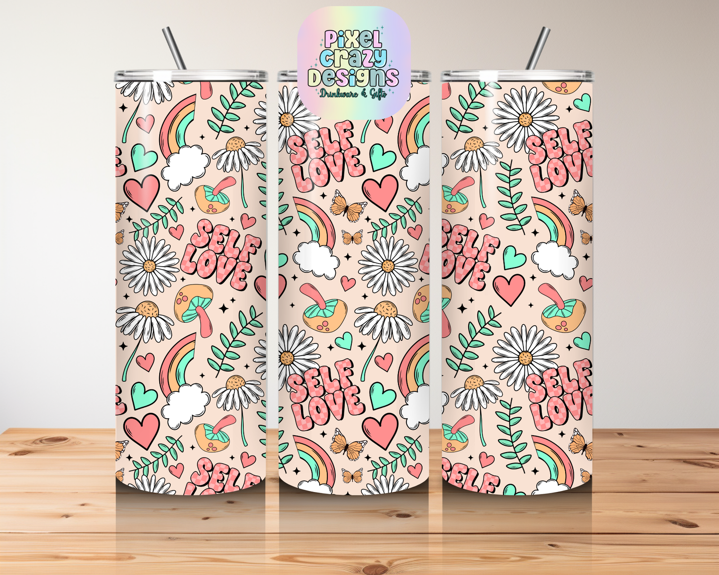 Self Love Floral 15oz & 20oz Tumbler