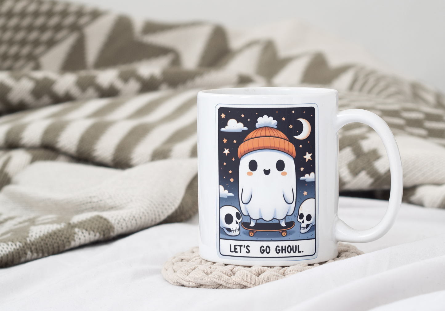 Halloween Ghost Tarot Card Mugs