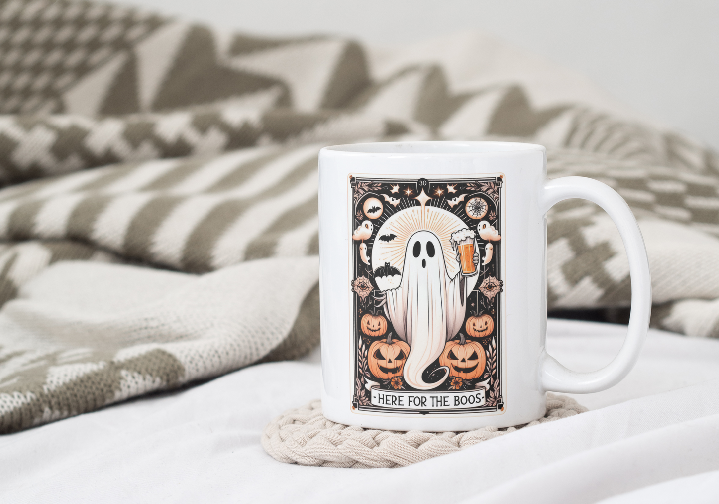 Halloween Ghost Tarot Card Mugs