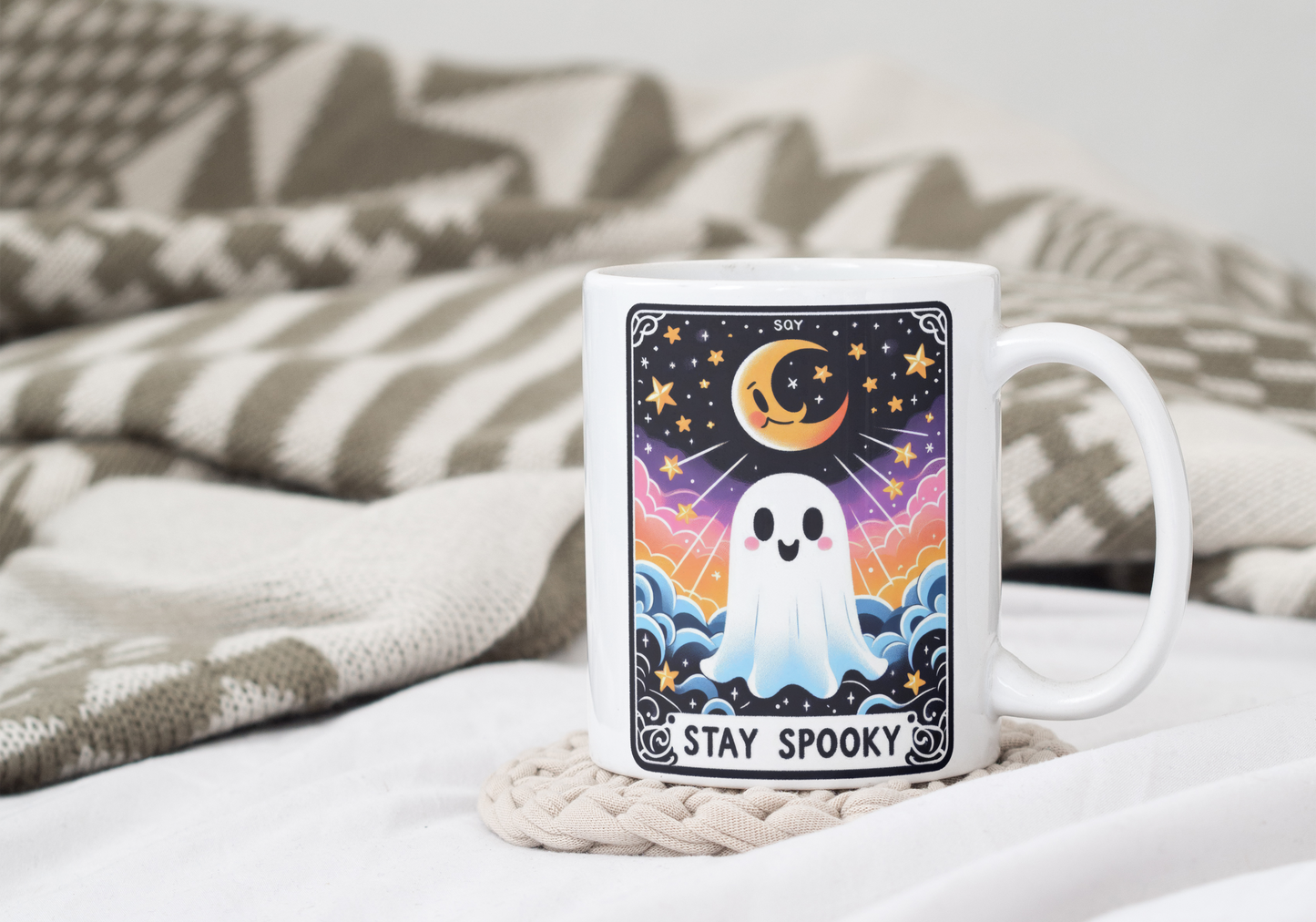 Halloween Ghost Tarot Card Mugs