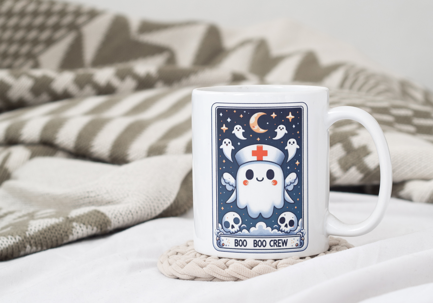 Halloween Ghost Tarot Card Mugs