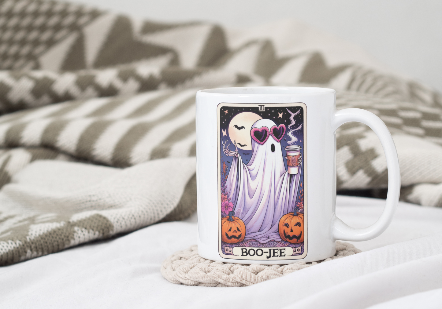 Halloween Ghost Tarot Card Mugs