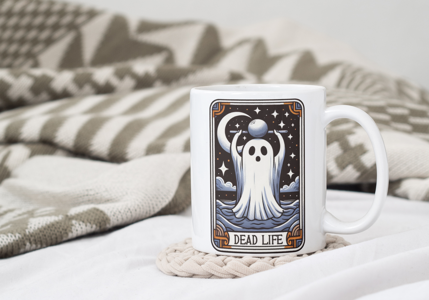 Halloween Ghost Tarot Card Mugs